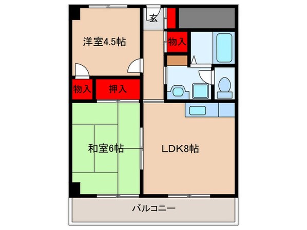 コーポラス稲の物件間取画像